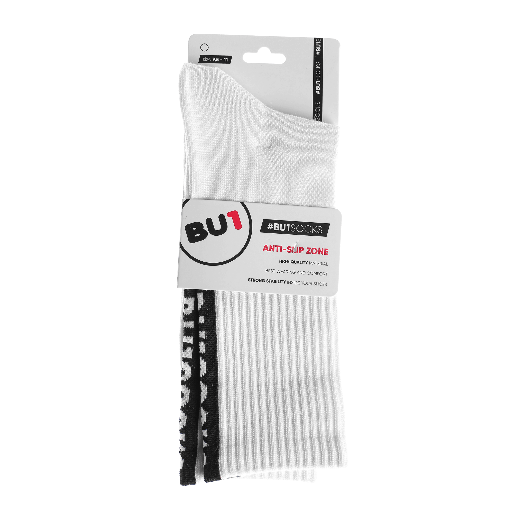 BU1 protiskluzové ponožky bílé - silikon