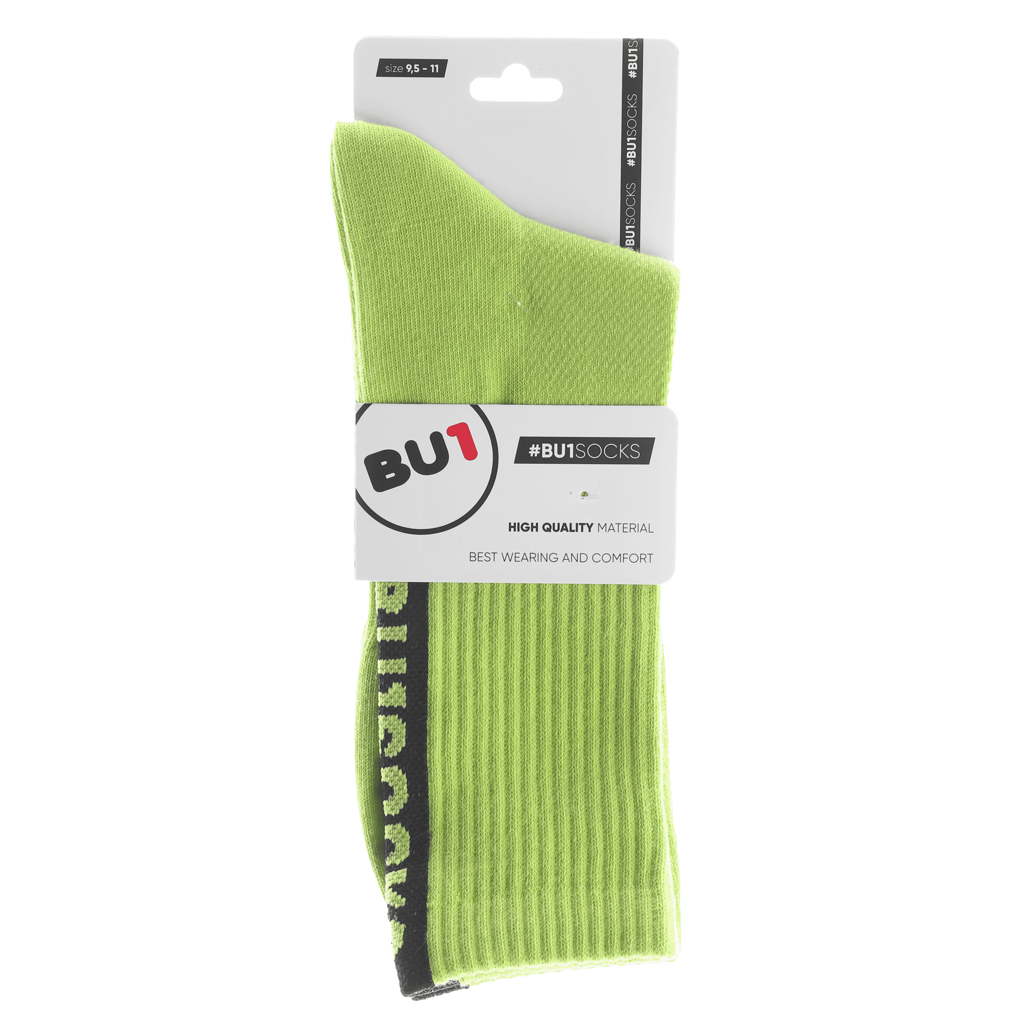 BU1 športové ponožky neónovo zelené