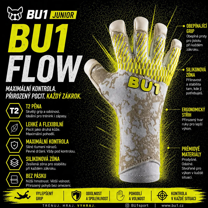 Dětské brankářské rukavice Junior BU1 FloW s T2 pěnou