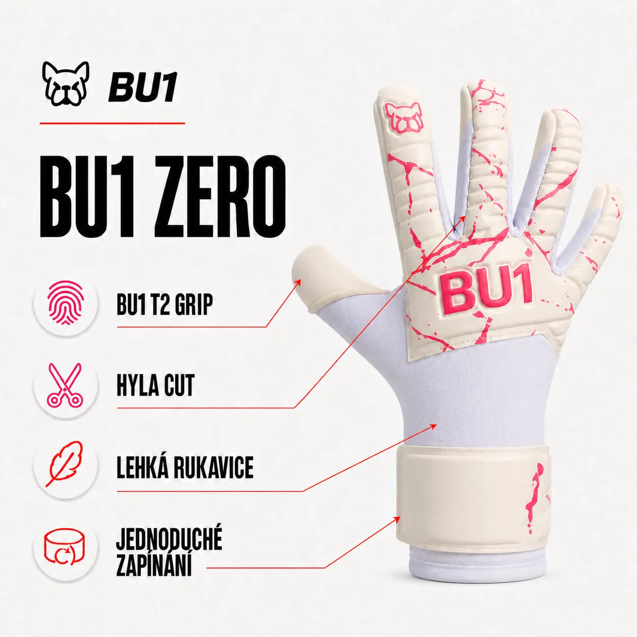 BU1 Zero – brankářské rukavice s BU1 T2 gripem